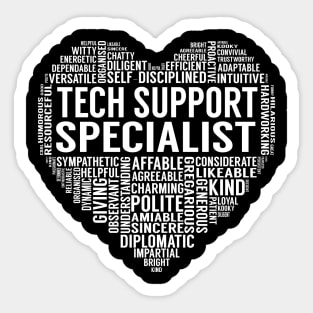 Tech Support Specialist Heart Sticker